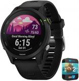 Garmin 010-02641-20 Forerunner 255 Music GPS Smartwatch Black Bundle with 2 YR CPS Enhanced Protection Pack