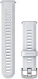 Garmin Replacement Band for Forerunner 955, Whitestone and Silver