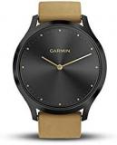 Garmin vivomove HR, Hybrid Smartwatch for Men and Women, Onyx Black with Light Tan Suede Band
