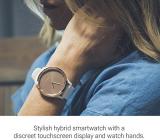 Garmin vivomove HR, Hybrid Smartwatch for Men and Women, Onyx Black with Light Tan Suede Band