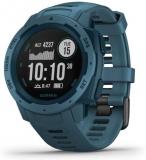Garmin Instinct, Rugged Outdoor Watch with GPS, Features Glonass and Galileo, Heart Rate Monitoring and 3-Axis Compass, Lakeside Blue