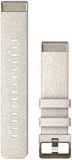 Garmin QuickFit 20 mm Watch Band - Cream Heathered Nylon with Soft Gold Hardware