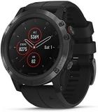 Garmin fenix 5X Plus, Ultimate Multisport GPS Smartwatch, Features Color Topo Maps and Pulse Ox, Heart Rate Monitoring, Music and Contactless Payment, Black with Black Band