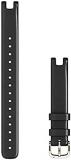 Garmin Replacement Accessory Band for Lily GPS Smartwatch - Black Italian Leather (Large)