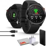 Garmin Approach S62, Premium GPS Golf Watch - Black, Built-in Virtual Caddie, 1.3" Touchscreen Display, Smartwatch Bundle with 6Ave Microfiber Cleaning Cloth and More