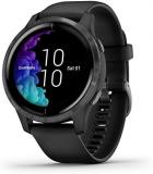 Garmin Venu, GPS Smartwatch with Bright Touchscreen Display, Features Music, Body Energy Monitoring, Animated Workouts, Pulse Ox Sensor and More, Black, 010-N2173-11 (Renewed)