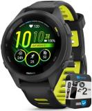Garmin 010-02810-03 Forerunner 265S GPS Smartwatch Black/Amp Yellow Bundle with 2 YR CPS Enhanced Protection Pack