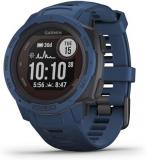 Garmin - Instinct Solar Rugged GPS Smartwatch 45mm - Tidal Blue (Renewed)