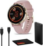 Garmin Venu 3S Advanced Fitness and Health Tracker Smart Watch Soft Gold Stainless Steel Bezel with Dust Rose Case 41MM Silicone and 1.2 Inch AMOLED Touch Screen Display