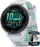 Garmin 010-02810-04 Forerunner 265S GPS Smartwatch Whitestone/Neo Tropic | Official USA Partner Model | Bundle with 2 YR CPS Enhanced Protection Pack