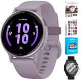 Garmin 010-02862-13 Vivoactive 5 Fitness Smartwatch, Orchid | Official USA Partner Model | Bundle with Deco Essentials 2-Pack Screen Protector and Tech Smart USA Fitness & Wellness Suite