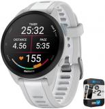 Garmin 010-02863-31 Forerunner 165 Music Smart Sport Watch, Mist Gray + Whitestone | Official USA Partner Model | Bundle with 2 YR CPS Enhanced Protection Pack