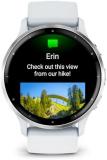 Garmin Venu 3 Advanced Fitness and Health Tracker GPS Smartwatch, 14 Days Battery Life with Silver Stainless Steel Bezel and 45mm Whitestone Case & Silicone Band 1.4 Inch AMOLED Touch Screen Display
