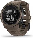 Garmin 010-02064-71 Instinct Tactical, Rugged GPS Watch, Tactical Specific Features, Constructed to U.S. Military Standard 810G for Thermal, Shock and Water Resistance, Tan