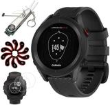 Garmin 010-02472-00 Approach S12 GPS Golf Watch, 42k+ Preloaded Courses (Black) | Official USA Partner Model | Bundle with Deco Essentials 2-Pack Screen Protector, 7-in-1 Golf Tool & Iron Head Covers