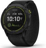 Garmin Enduro, Ultraperformance Multisport GPS Watch with Solar Charging Capabilities, Battery Life Up to 80 Hours in GPS Mode, Carbon Gray DLC Titanium with Black UltraFit Nylon Band