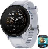Garmin 010-02638-01 Forerunner 955 Solar GPS Smartwatch Whitestone Bundle with 2 YR CPS Enhanced Protection Pack