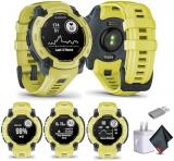 Garmin Instinct E 45mm, Outdoor GPS Smartwatch, 24/7 Health Monitoring, Up to 16 Days of Battery Life, Electric Lime (010-02933-01) Health, Fitness and Tactical Smart Watch Bundle for Men and Women
