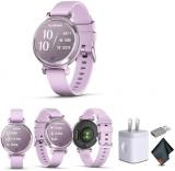 Garmin Lily 2 Small and Stylish Smartwatch Up to 5 Days Battery Life Hidden Display Patterned Lens Metallic Lilac (010-02839-01) Health and Fitness Smart Watch Bundle for Women