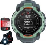 Garmin Instinct 3 50mm Outdoor GPS Smartwatch, AMOLED, Neo Tropic with Twilight Band 010-03020-01 Bundle with 2 YR CPS Enhanced Protection Pack & Deco Essentials Wearable Safety Light