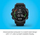 Garmin Descent Mk2S, Smaller-Sized Watch-Style Dive Computer, Multisport Training/Smart Features, Gray with Black Silicone Band, (010-02403-03)