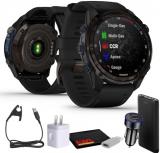 Garmin Descent Mk3i, Dive Computer Smartwatch 51MM, Carbon Gray DLC Titanium with Black Silicone Band, Air Integration and Multisport GPS Training Fitness Watch Bundle with Accessories