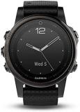 Garmin Fenix 5S Sapphire - Black with Black Band - 010-01685-11 (Renewed)
