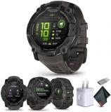 Garmin Instinct 3 50mm, AMOLED, Outdoor GPS Smartwatch, 24/7 Health Monitoring, 24 Days of Battery Life, Built-in Flashlight, Charcoal (010-03020-00) Fitness and Tactical Smart Watch Bundle for Men