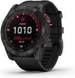 Garmin fenix 7X Solar, Larger sized adventure smartwatch, with Solar Charging Capabilities, touchscreen outdoor watch with GPS, Slate Gray/Black Band (Renewed)