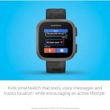 Garmin Bounce Kids Smartwatch Two-Way Text & Voice Messaging, Black Camo 010-02448-00 | Official USA Partner Model | Bundle with 2 YR CPS Enhanced Protection Pack & Converter Adapter Type C Adapter