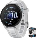 Garmin 010-02863-21 Forerunner 165 Smart Sport Watch, Mist Gray + Whitestone | Official USA Partner Model | Bundle with 2 YR CPS Enhanced Protection Pack