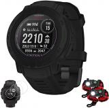 Garmin 010-02627-13 Instinct 2 Solar Smartwatch, Tactical Edition, Black Bundle with Deco Essentials 2X Tactical Emergency Paracord Multipurpose Bracelet and 2X Screen Protector