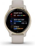 Garmin Venu 2S, Smaller-Sized GPS Smartwatch with Advanced Health Monitoring and Fitness Features, Light Gold Bezel with Tan Case and Silicone Band, (010-02429-01) (Renewed)