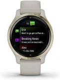 Garmin Venu 2S, Smaller-Sized GPS Smartwatch with Advanced Health Monitoring and Fitness Features, Light Gold Bezel with Tan Case and Silicone Band, (010-02429-01) (Renewed)