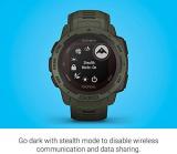 Garmin Instinct Solar Tactical, Solar-Powered Rugged Outdoor Smartwatch with Tactical Features, Built-in Sports Apps and Health Monitoring, Moss Green (Renewed)