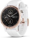 Garmin Fenix 5s Plus, Smaller-Sized Multisport GPS Smartwatch, Features Color TOPO Maps, Heart Rate Monitoring, Music and Garmin Pay, White/Rose Gold (Renewed)