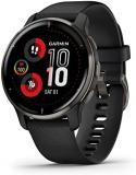 Garmin Venu 2 Plus, GPS Smwatch with Call and Text, Advanced Health Monitoring Fitness Features, Slate Black Band, One Size (Renewed)