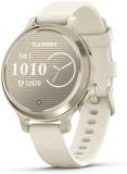Garmin Lily® 2 Active, Small and Stylish Smartwatch, Built-in GPS, Hidden Display, Patterned Lens, Up to 9 Days Battery Life, Lunar Gold with Bone Silicone Band