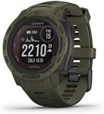 Garmin Instinct, Rugged Outdoor Smartwatch with Solar Charging Capabilities and Tactical Features, Built-in Sports Apps and Health Monitoring, Moss Green