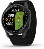 Garmin Approach® S50, Advanced Golf GPS Smartwatch, AMOLED Display, On-Course Features, Wrist-Based Heart Rate, Slate Aluminum Bezel with Black ComfortFit Nylon Band
