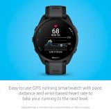 Garmin Forerunner 165, Running Smartwatch, Colorful AMOLED Display, Training Metrics and Recovery Insights, Black