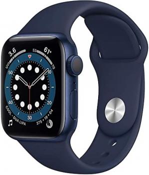 Apple Watch Series 6 (GPS + Cellular, 40mm) - Blue Aluminum Case with Deep Navy Sport Band (Renewed)