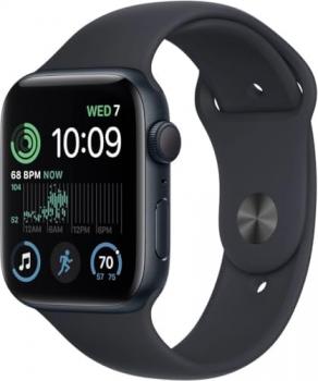 Apple Watch SE (2nd Gen) [GPS + Cellular, 40mm] - Midnight Aluminum Case with Midnight Sport Band, S/M (Renewed Premium)