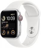 Apple Watch SE (2nd Gen) (GPS + Cellular, 40mm) - Silver Aluminum Case with Whit...