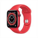 Apple Watch Series 6 (GPS, 44mm) - Red Aluminum Case with Red Sport Band (Renewe...