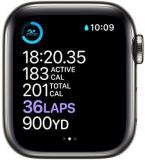 Apple Watch Series 6 (GPS + Cellular, 40mm) - Graphite Stainless Steel Case with Black Sport Band (Renewed)