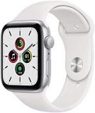 Apple Watch SE (GPS, 44mm) - Silver Aluminum Case with White Sport Band (Renewed...
