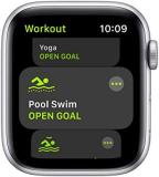 Apple Watch SE (GPS, 44mm) - Silver Aluminum Case with White Sport Band (Renewed)