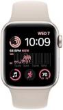 Apple Watch SE (2nd Gen) (GPS + Cellular, 40mm) - Starlight Aluminum Case with Starlight Sport Band, M/L (Renewed)