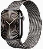 Apple Watch Series 10 [GPS + Cellular, 46mm] - Slate Titanium Case with Slate Milanese Loop, S/M (Renewed)